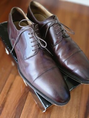 Magnanni Men's Leather Cap Toe Oxford Dress Shoes - Brown - Size 11 M